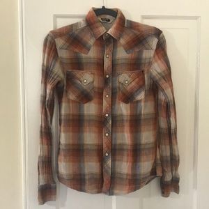 Salt valley western shirt / orange plaid